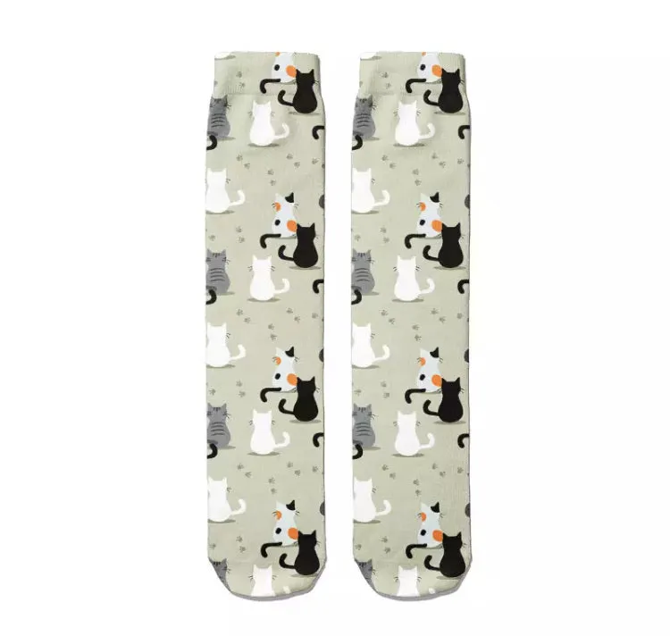 💝 Socks: Cats Greige