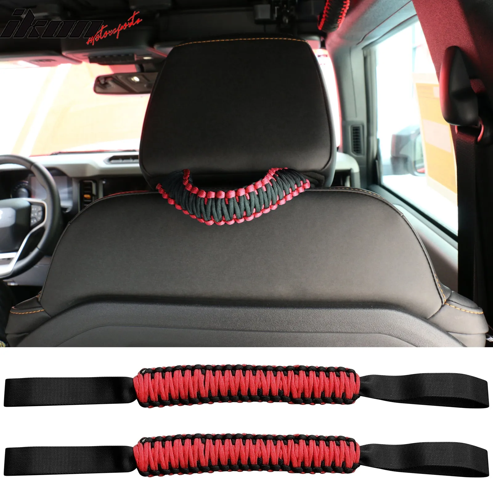 2021-2023 Ford Bronco Headrest Handles Roll Bar Grab Nylon 2PCS