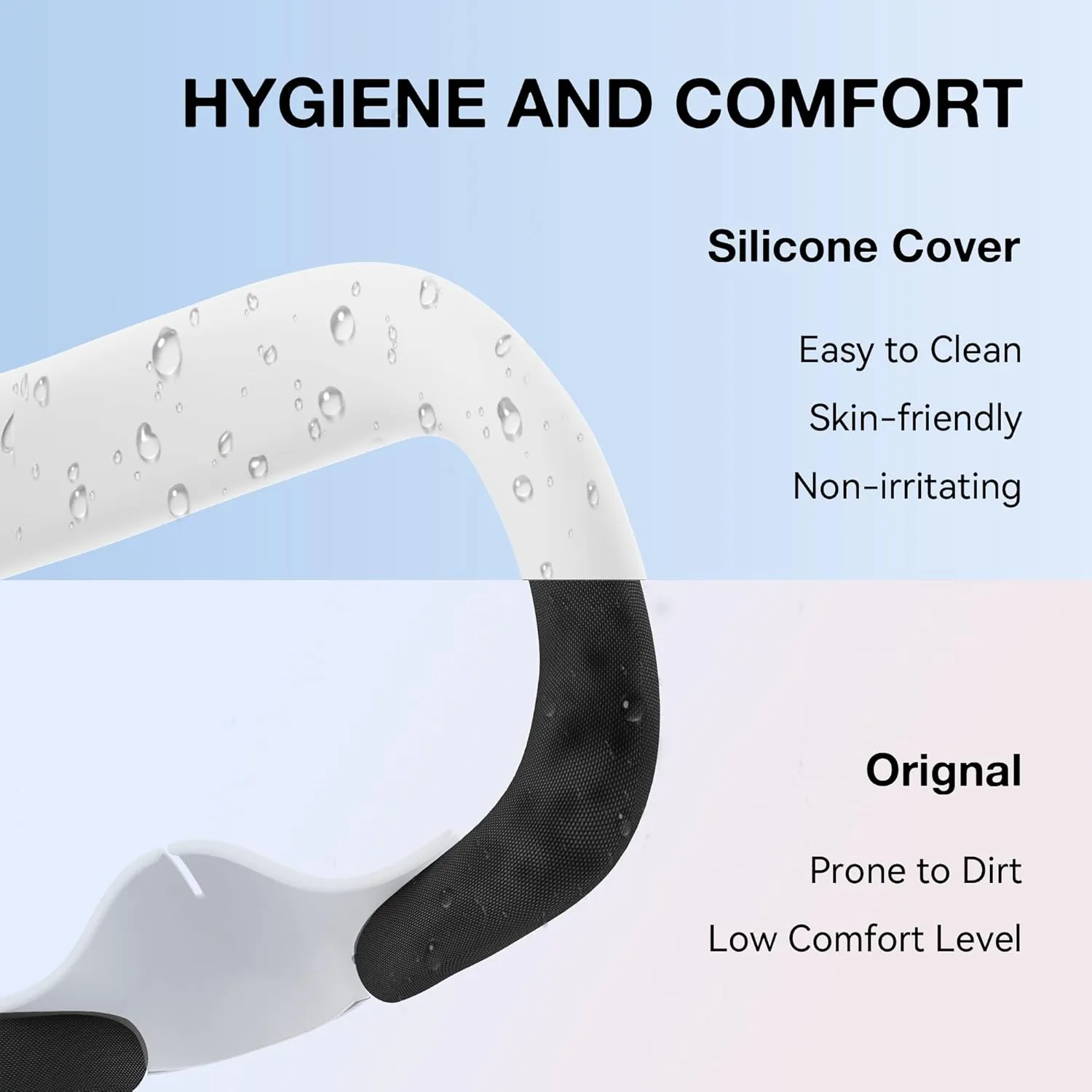 APEXINNO VR Silicone Face Pad Cover and Anti-Leakage Nose Pad for Meta Quest 3 Original Headset Accessories, VR Face Cushion and Light Blocker for Oculus Quest 3 Headset (White)