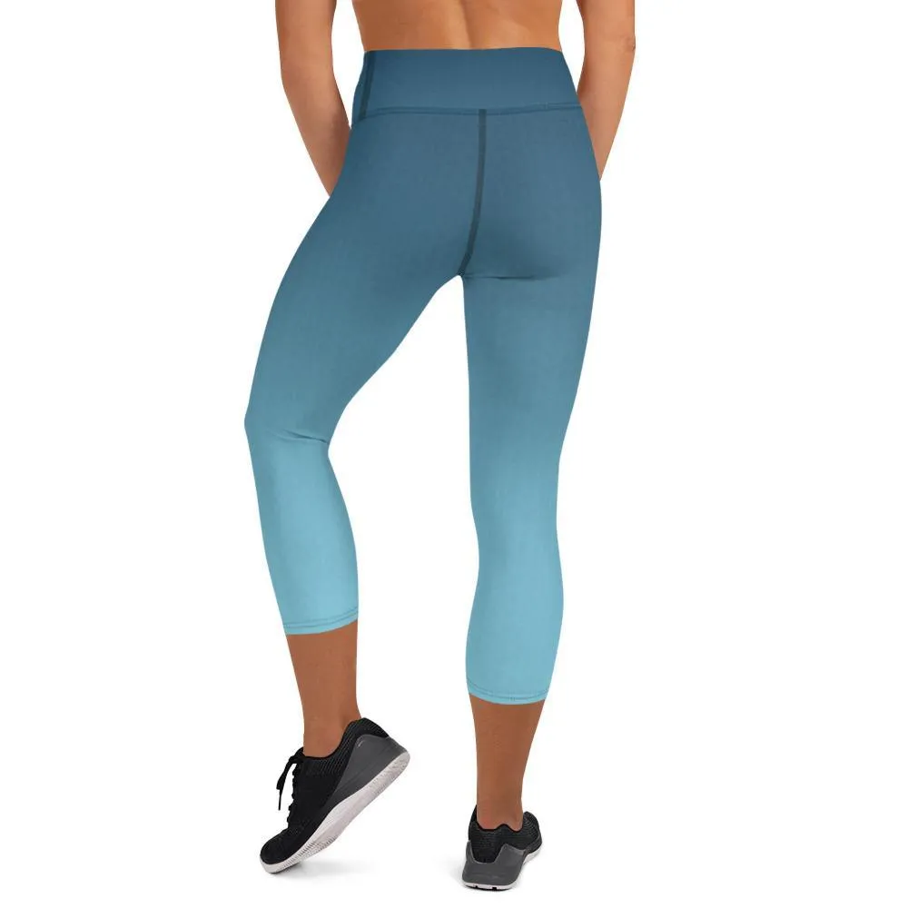 Arctic Sky Ombre High Waist Capri