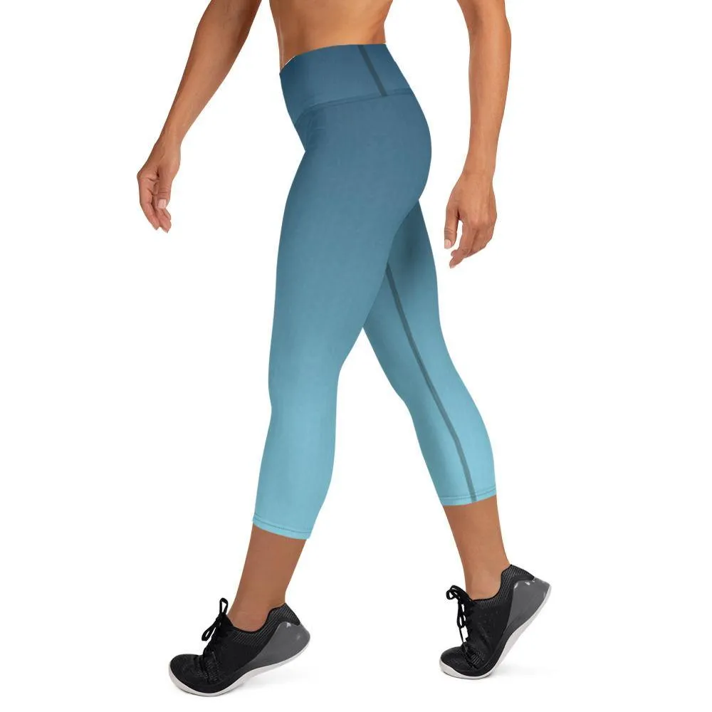 Arctic Sky Ombre High Waist Capri