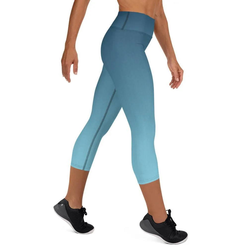 Arctic Sky Ombre High Waist Capri