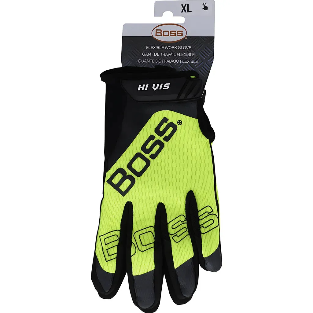 Boss 120-MV1230T/XXL Synthetic Microfiber Palm with Hi-Vis Mesh Fabric Back