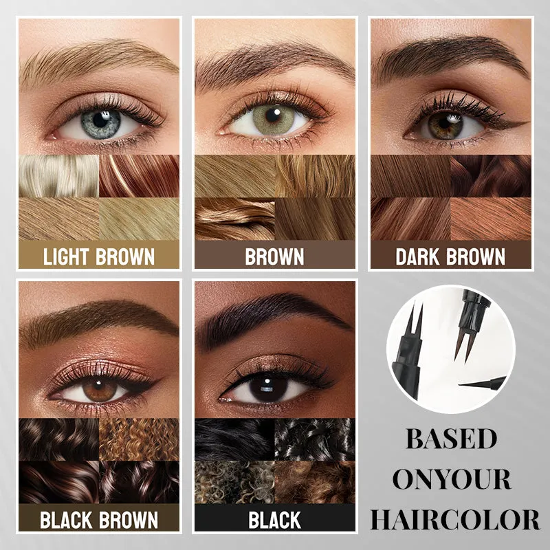 BUY 1 GET 1 FREE2 in 1 Liquid Eyebrow Pen -- Waterproof & Sweatproof