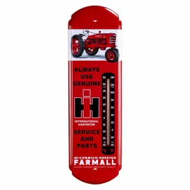 IH Farmall Service and Parts Metal Thermometer