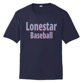 LoneStar Baseball Words T Shirt
