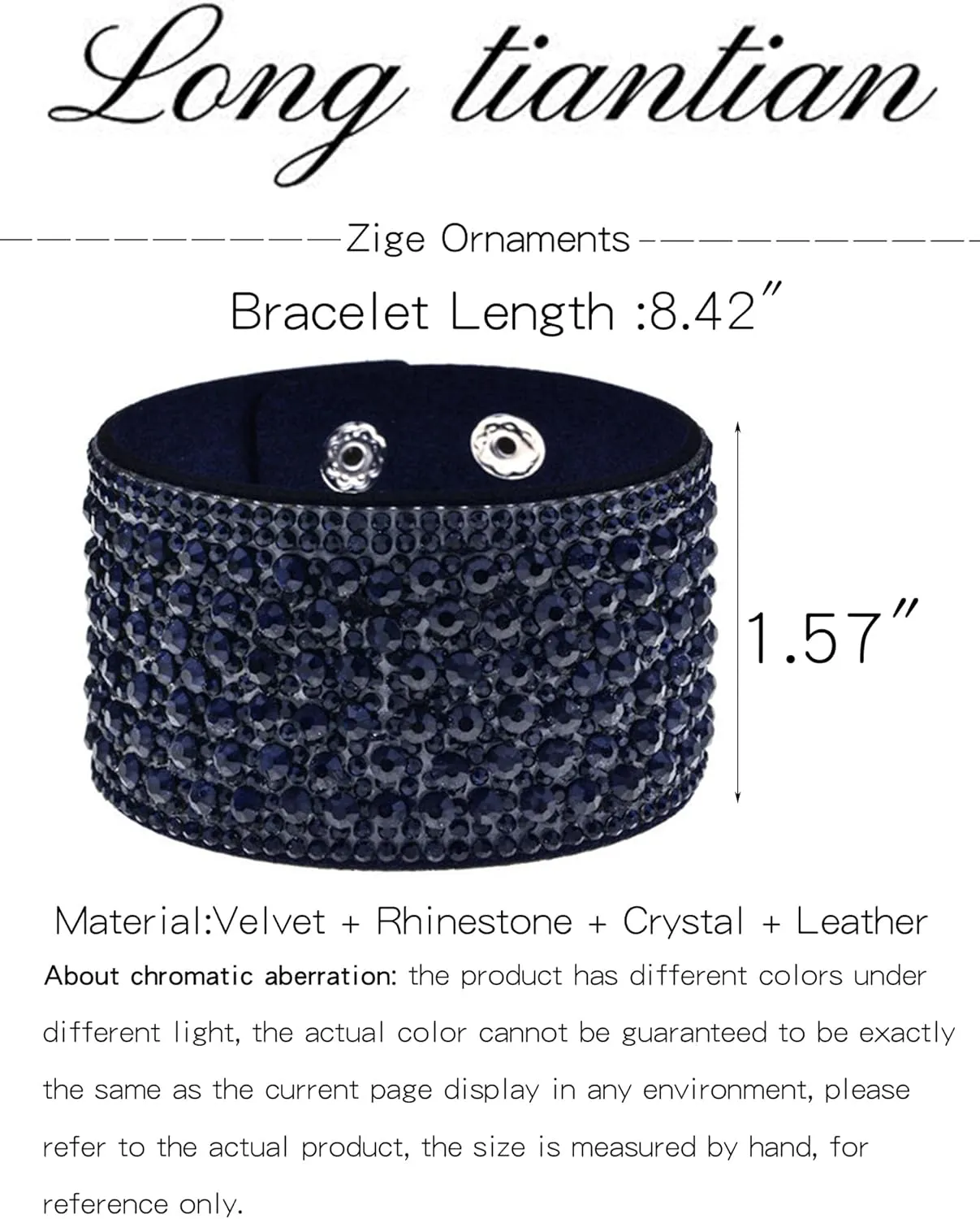 Long tiantian Bracelets for Women Trendy Boho Jewelry for Women Rhinestone Cuff Bangle Bracelets for Women Boho Leather Wrap Bracelets Christmas Gifts Stocking Stuffers