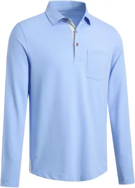 Mens Long and Short Sleeve Polo Shirts Pocket Casual Solid Cotton Blend Drop Cut Collared Polo Shirts for Men