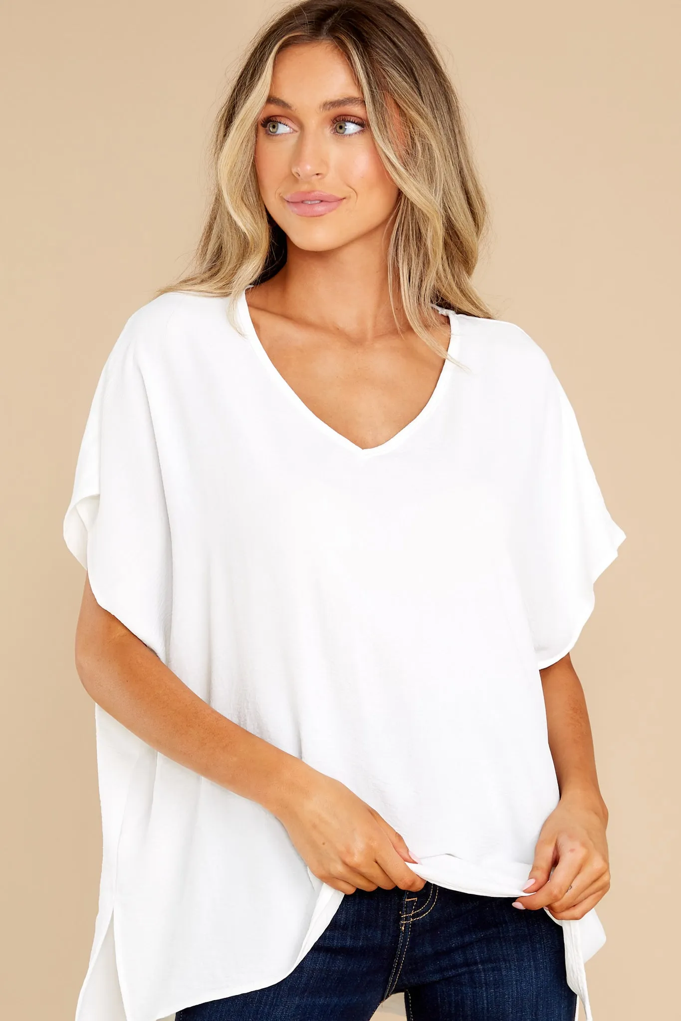 No Frills Ivory Top