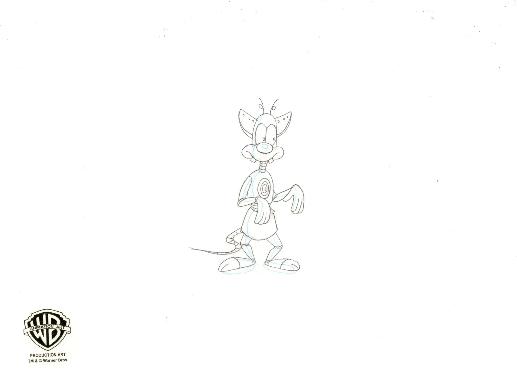 Pinky And The Brain Original Production Cel with Matching Drawings: 3-Pinky-O, Brain-2-Me-2, Yak Soho