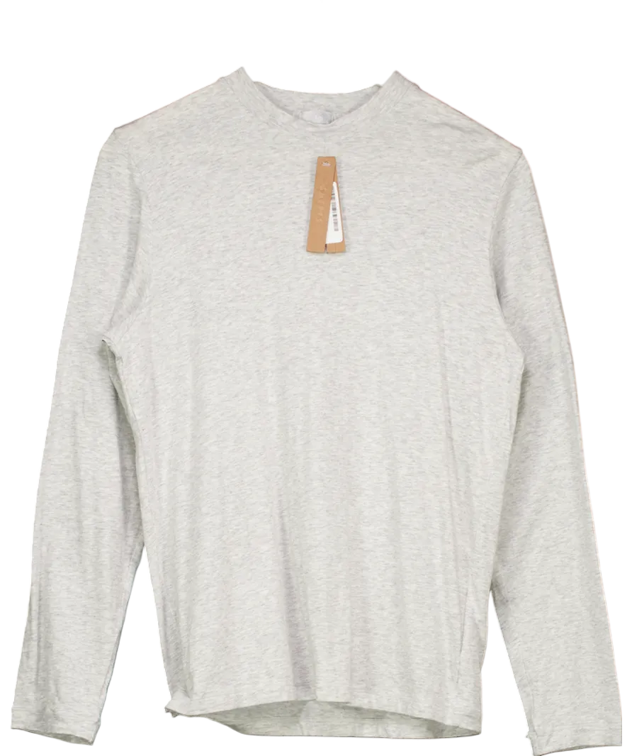 SKIMS Grey Boyfriend Relaxed Oversized Long Sleeve Tee UK XXS
