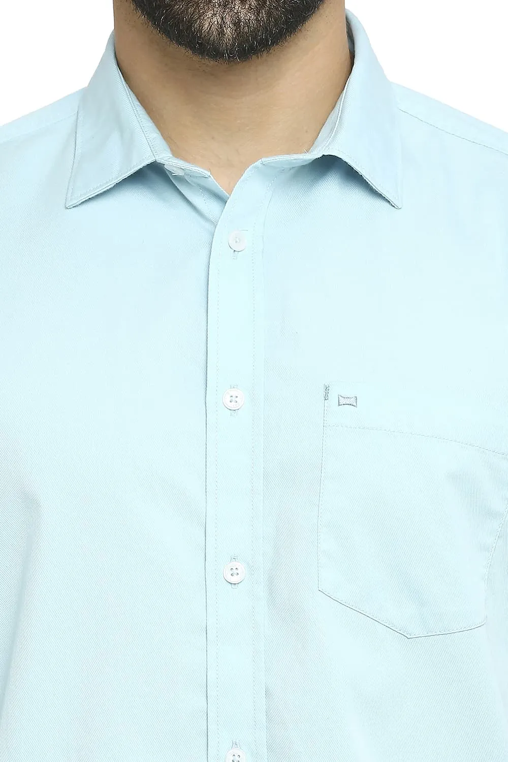 Slim Fit Cotton Polyester Cavalary Twill Halfsleeves Shirt