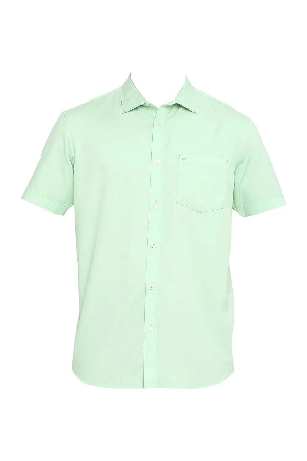 Slim Fit Cotton Polyester Cavalary Twill Halfsleeves Shirt