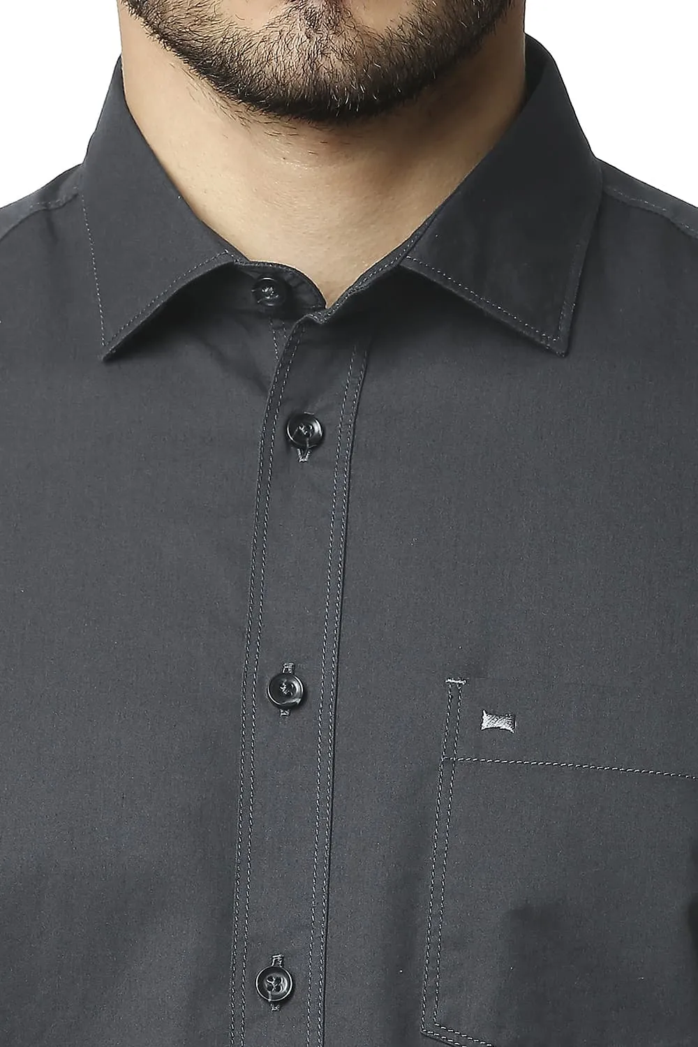 Slim Fit Twill Halfsleeves Shirt