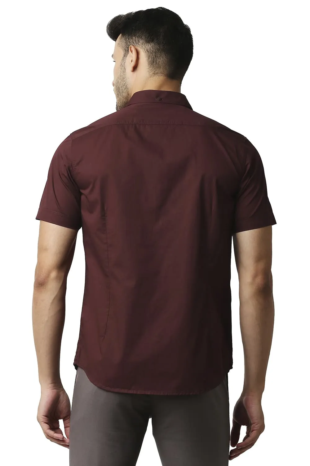 Slim Fit Twill Halfsleeves Shirt