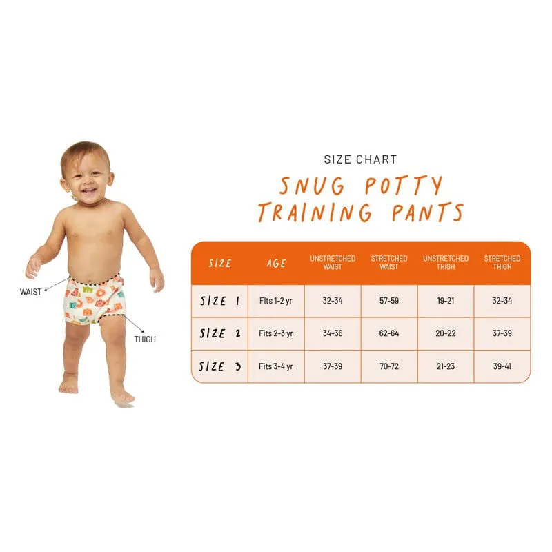 Snug Potty Training Pull-up Pants for Babies | Reusable Potty Training Underwear for Babies (Size 3, Fits 3 - 4 years) - Pack of 2 - Kindergarten Tales