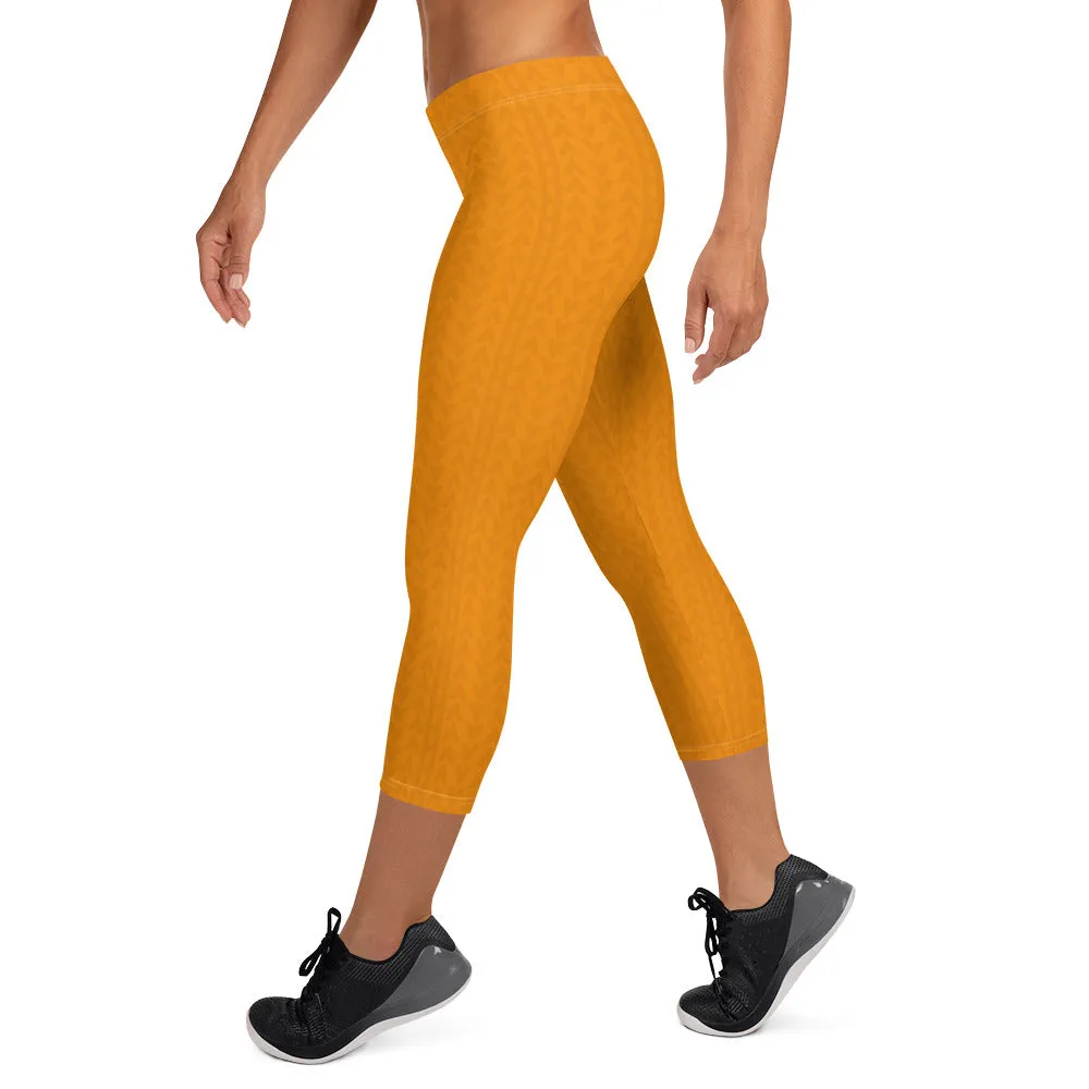 Tiger Tangerine Low Waist Capri